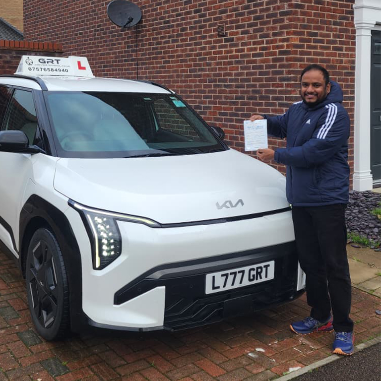 Rajesh from King's Lynn, passed on 19/11/2025 -GRT Driving School in Kings Lynn
