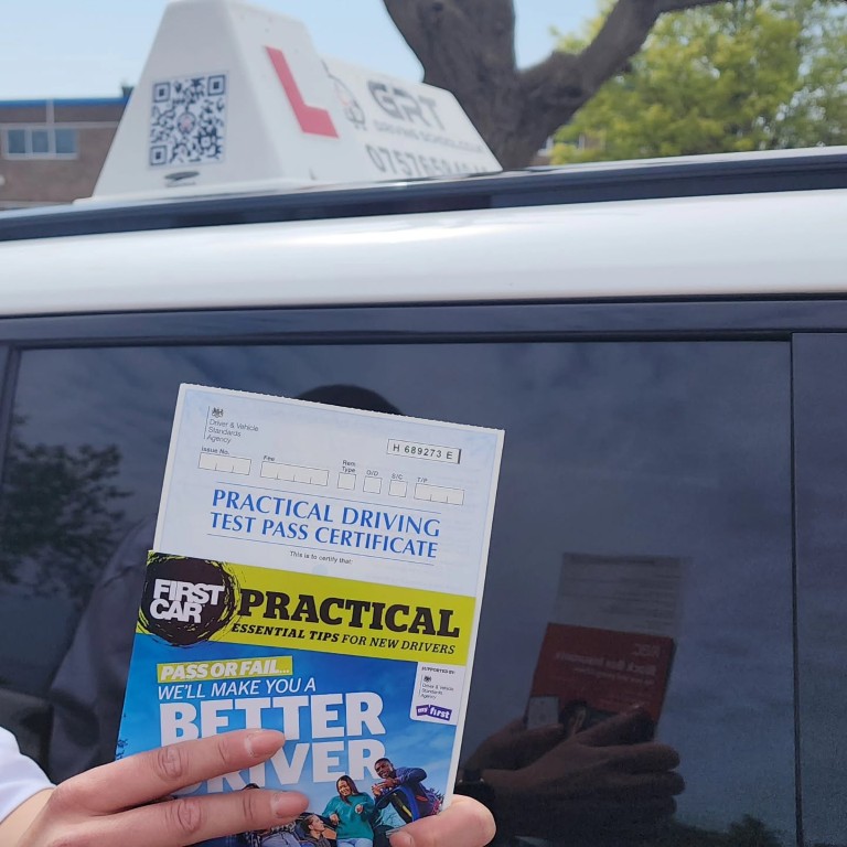 Greta passing the driving test on 27/04/2026 -GRT Driving School in Kings Lynn