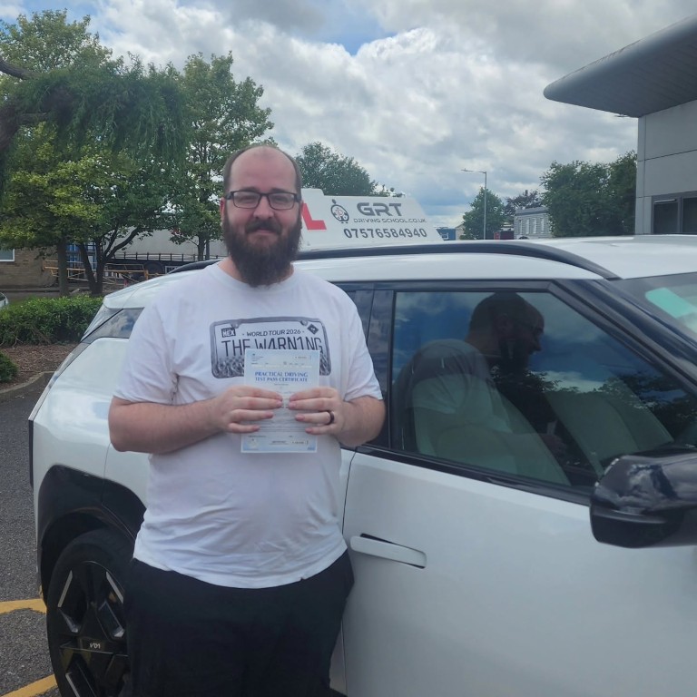Jonathan passing the driving test on 04/06/2026 -GRT Driving School in Kings Lynn