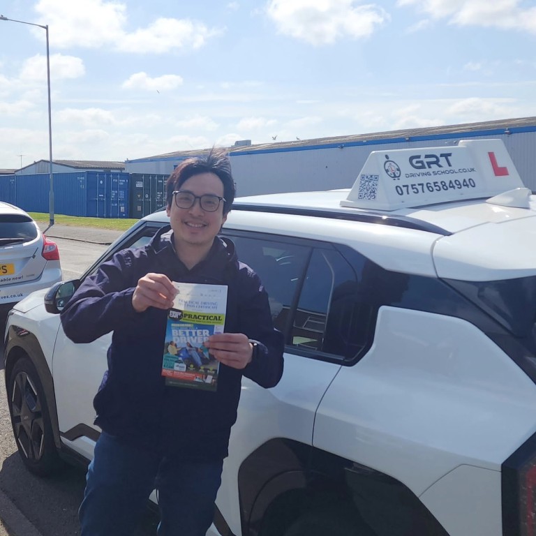 Kean passing the driving test on 20/04/2026 -GRT Driving School in Kings Lynn