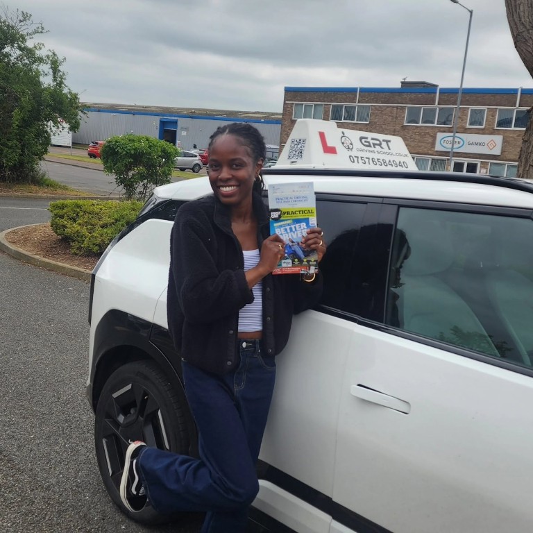 Oluwabusola passing the driving test on 22/05/2026 -GRT Driving School in Kings Lynn