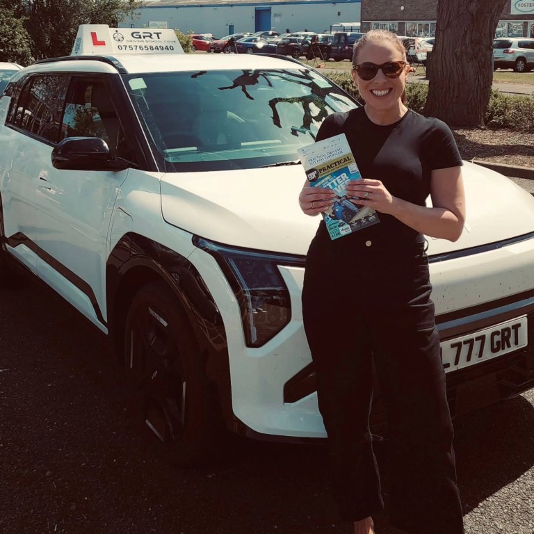 Rebecca passing the driving test on 28/03/2026 -GRT Driving School in Kings Lynn