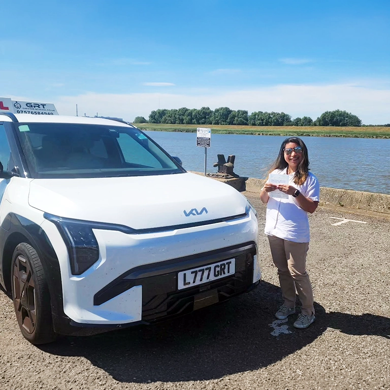 Marie passing the driving test on 06/07/2026 -GRT Driving School in Kings Lynn